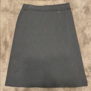 Grey pencil skirt, long